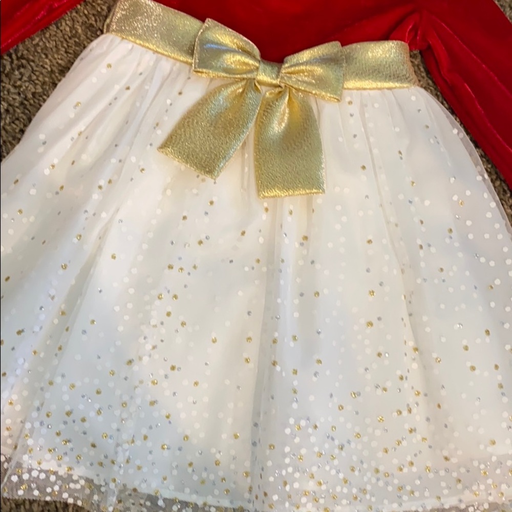 Red velvet Christmas dress - Picture 2 of 3